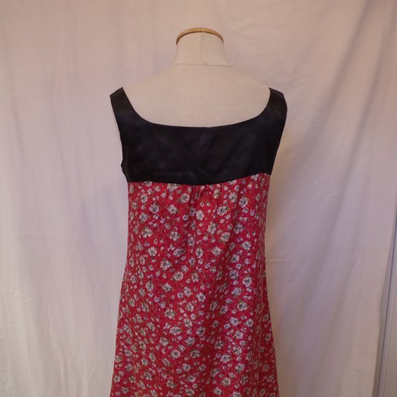Handmade Floral Shift Satiny Dress NEW- Sz. M/L - Picture 5 of 5